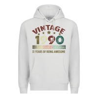 Dove Grey Vintage 1990 Limited Edition 31 Years Of Being Awesome Premium Hoodie - Bettercallsaul
