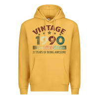 Mustard Vintage 1990 Limited Edition 31 Years Of Being Awesome Premium Hoodie - Bettercallsaul