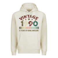 Oatmeal Heather Vintage 1990 Limited Edition 31 Years Of Being Awesome Premium Hoodie - Bettercallsaul