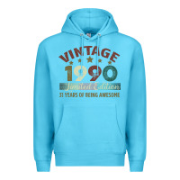 Ocean Blue Vintage 1990 Limited Edition 31 Years Of Being Awesome Premium Hoodie - Bettercallsaul