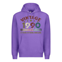 Purple Vintage 1990 Limited Edition 31 Years Of Being Awesome Premium Hoodie - Bettercallsaul