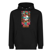 Black Play Ball Baseball With Pink Flowers 12 Oz Slim Can Cooler Heavyweight Hoodie - BundleAndBundleShop