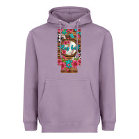 Lavender Play Ball Baseball With Pink Flowers 12 Oz Slim Can Cooler Heavyweight Hoodie - BundleAndBundleShop