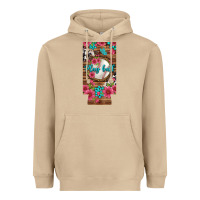 Mushroom Play Ball Baseball With Pink Flowers 12 Oz Slim Can Cooler Heavyweight Hoodie - BundleAndBundleShop