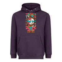 Plum Play Ball Baseball With Pink Flowers 12 Oz Slim Can Cooler Heavyweight Hoodie - BundleAndBundleShop