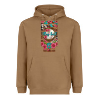 Toasted Coconut Play Ball Baseball With Pink Flowers 12 Oz Slim Can Cooler Heavyweight Hoodie - BundleAndBundleShop