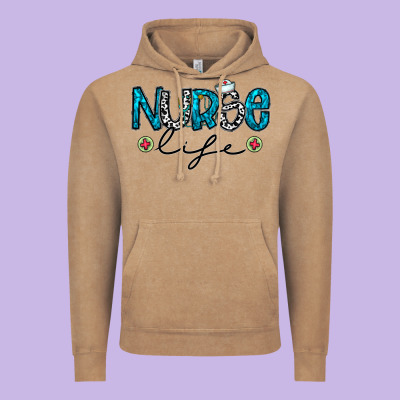 Nurse Life Vintage Hoodie Designed By Cowhidedigitalart