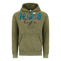 Vintage Olive Nurse life Vintage Hoodie - CowhideDigitalArt