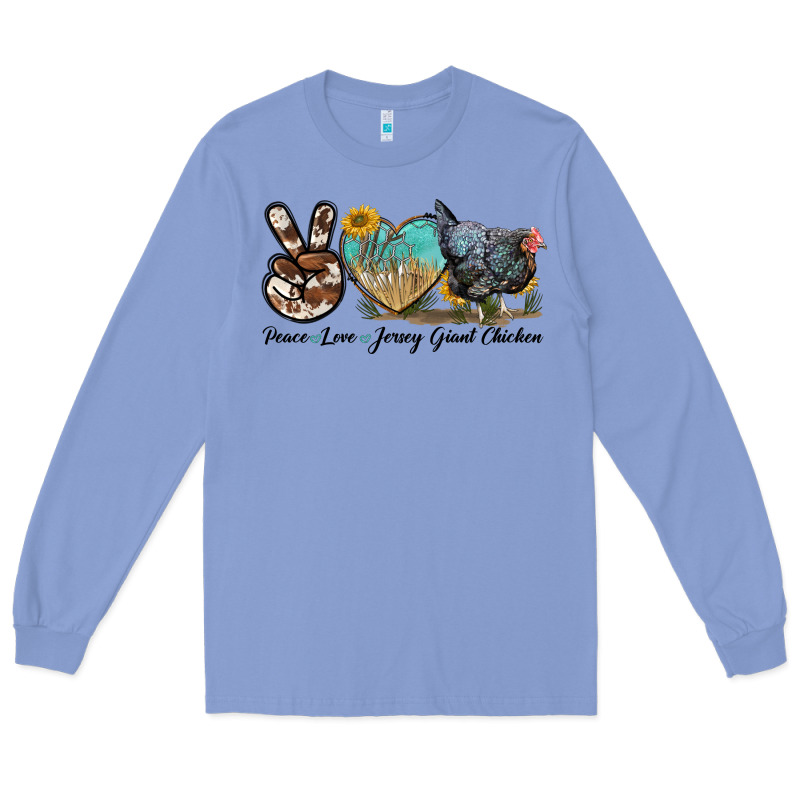 Peace Love Jersey Giant Chicken Long Sleeve Tee by LillyAllenDesigns | Teevron