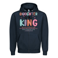 Navy doughter of the king malia Zipper Hoodie - MaliasSmallBusiness