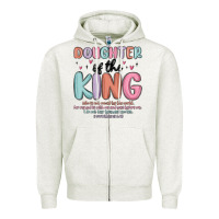 Oatmeal Heather doughter of the king malia Zipper Hoodie - MaliasSmallBusiness