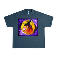 Midnight Navy witch with crystal ball tumbler Urban Heavy Tee - BundleAndBundleShop