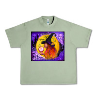 Oil Green witch with crystal ball tumbler Urban Heavy Tee - BundleAndBundleShop