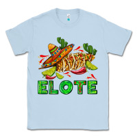 Dusty Blue Elote corn sombrero lime and  cactus Classic Tee - AdoDesignShop