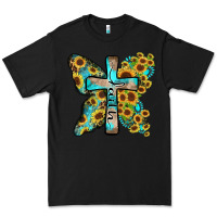 Black faith sunflower cross Premium Tee - Zillion Design Studio