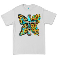 Dove Grey faith sunflower cross Premium Tee - Zillion Design Studio