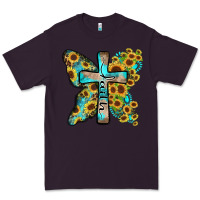 Plum faith sunflower cross Premium Tee - Zillion Design Studio