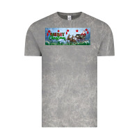 Cloud Rock merry christmas with santa sleigh Vintage Tee - BundleAndBundleShop