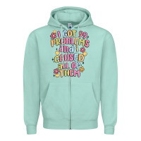 Seafoam i got 99 problems and i caused all of them Zipper Hoodie - MaliasSmallBusiness