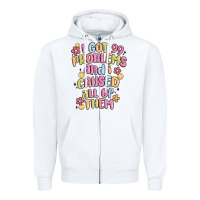 White i got 99 problems and i caused all of them Zipper Hoodie - MaliasSmallBusiness
