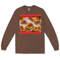 Chestnut ladybug sunflower Long Sleeve Tee - BarkalooDesign