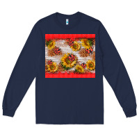 Navy ladybug sunflower Long Sleeve Tee - BarkalooDesign
