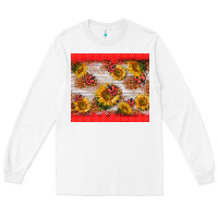 White ladybug sunflower Long Sleeve Tee - BarkalooDesign