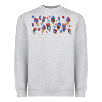 Heather Grey usa ice cream and popsicles Heavyweight Sweatshirt - AdoDesignShop