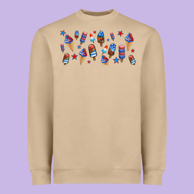 Usa Ice Cream And Popsicles Heavyweight Sweatshirt Designed By Adodesignshop