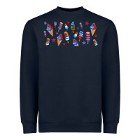 Navy usa ice cream and popsicles Heavyweight Sweatshirt - AdoDesignShop