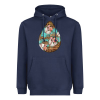 Navy american football and western roses teardrop Heavyweight Hoodie - BundleAndBundleShop