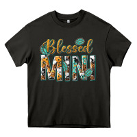 Asphalt blessed mini with leopard and aztec Heavy Core Tee - texasbilliewilder