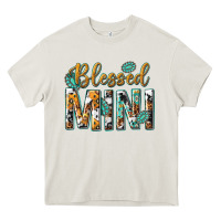 Cream blessed mini with leopard and aztec Heavy Core Tee - texasbilliewilder