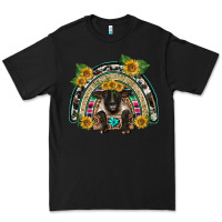 Black suffolk ewe front sunflowers rainbow Premium Tee - BarkalooDesign