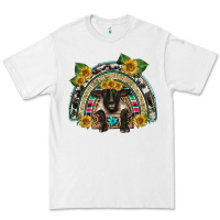 White suffolk ewe front sunflowers rainbow Premium Tee - BarkalooDesign