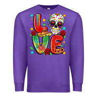 Purple cinco de mayo love Premium Sweatshirt - LillyAllenDesigns