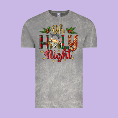 Oh Holy Night Vintage Tee Designed By Bundleandbundleshop