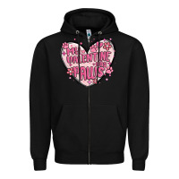 Black my valentine has paws Zipper Hoodie - MaliasSmallBusiness