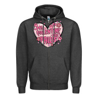 Charcoal Heather my valentine has paws Zipper Hoodie - MaliasSmallBusiness
