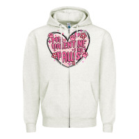Oatmeal Heather my valentine has paws Zipper Hoodie - MaliasSmallBusiness