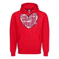 Red my valentine has paws Zipper Hoodie - MaliasSmallBusiness
