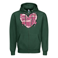 Sports Green my valentine has paws Zipper Hoodie - MaliasSmallBusiness
