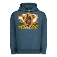 Pigment Midnight Navy our lady of guadalupe Urban Hoodie - TumblerDesignByShophia