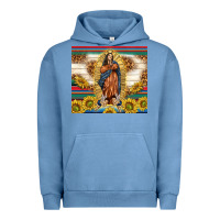 Pigment Pebble Blue our lady of guadalupe Urban Hoodie - TumblerDesignByShophia