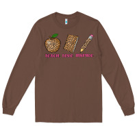 Chestnut teach love inspire leopard Long Sleeve Tee - AdoDesignShop