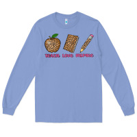 Colony Blue teach love inspire leopard Long Sleeve Tee - AdoDesignShop