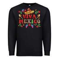 Black viva mexico Premium Sweatshirt - LillyAllenDesigns