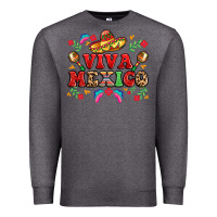 Charcoal Heather viva mexico Premium Sweatshirt - LillyAllenDesigns