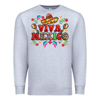 Heather Grey viva mexico Premium Sweatshirt - LillyAllenDesigns