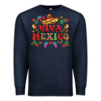 Navy viva mexico Premium Sweatshirt - LillyAllenDesigns